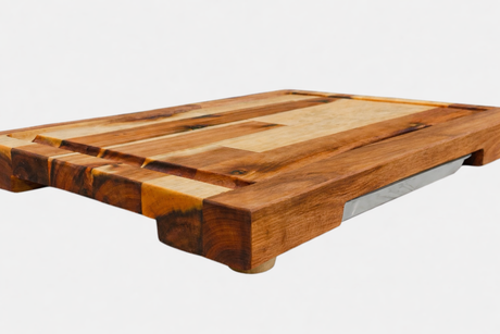 Butcher Block cutting board with Juice tray insert