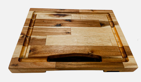 Butcher Block cutting board with Juice tray insert