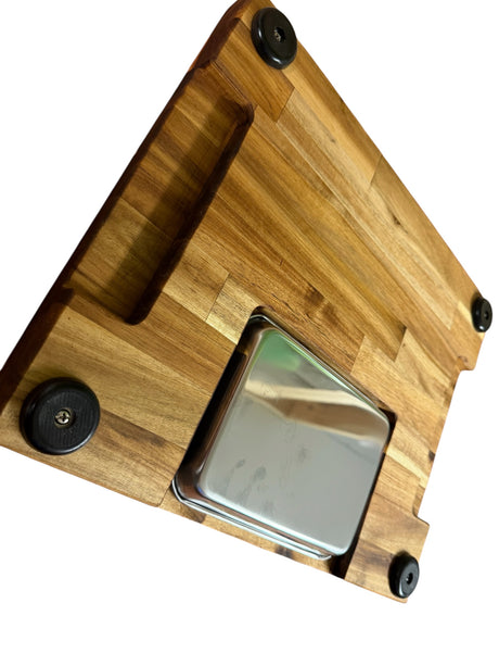Butcher Block cutting board with Juice tray insert