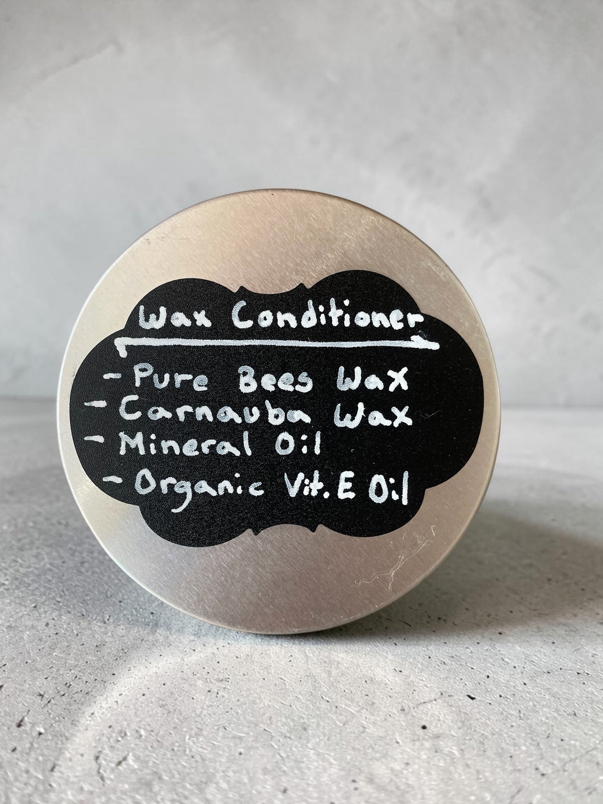 Tin of Homemade Cutting Board Conditioner